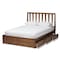 Baxton Studio Raurey Modern Walnut Finished Queen Size Storage Platform Bed 146-8199 - alternate 6